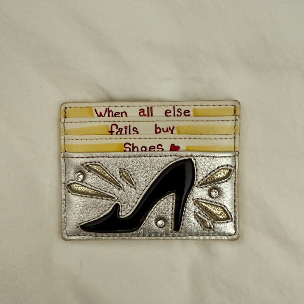 Brighton Silver and Black Card Holder